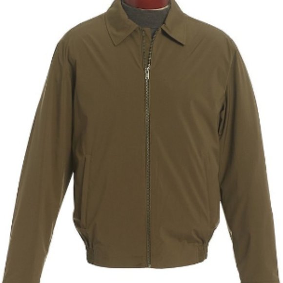 Roundtree & Yorke Big & Tall Lightweight Jacket Olive Green - Picture 1 of 2